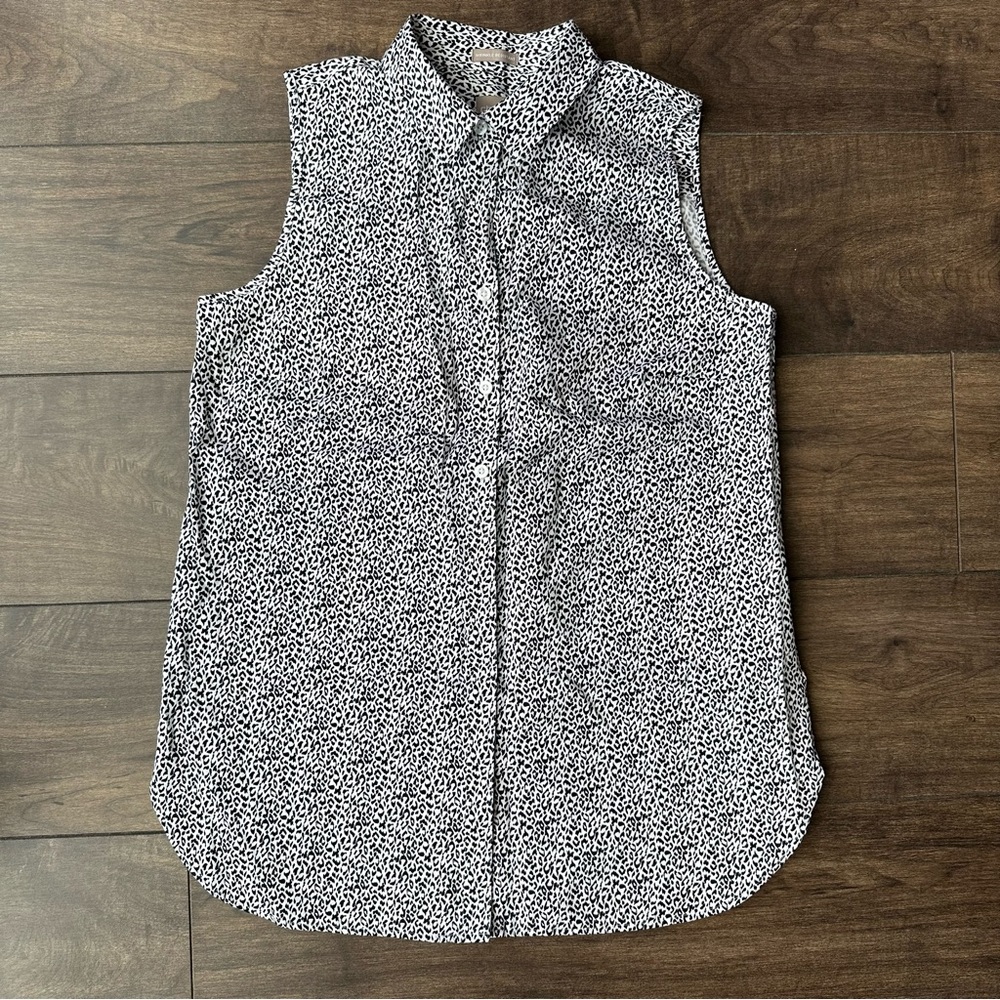 Chico’s Animal Cheetah Print Sleeveless Top - Size: 1 / Medium - 100% Cotton